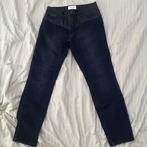 Current Elliott  Jean Size 27 Lamb Skin  Leather Trim Skinny  Denim